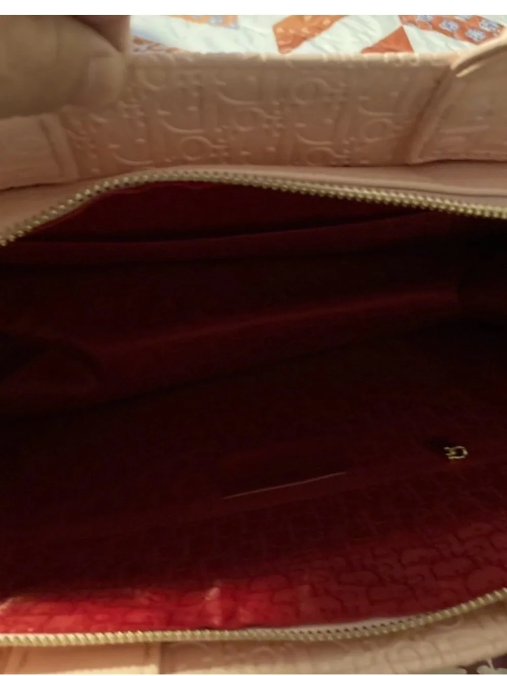 Women’s Pink Tote with Red Lining 2 PC